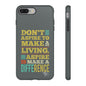 Aspire To Make Difference Text Design - Mobile Case