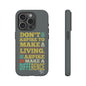 Aspire To Make Difference Text Design - Mobile Case