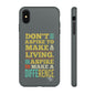 Aspire To Make Difference Text Design - Mobile Case