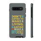 Aspire To Make Difference Text Design - Mobile Case