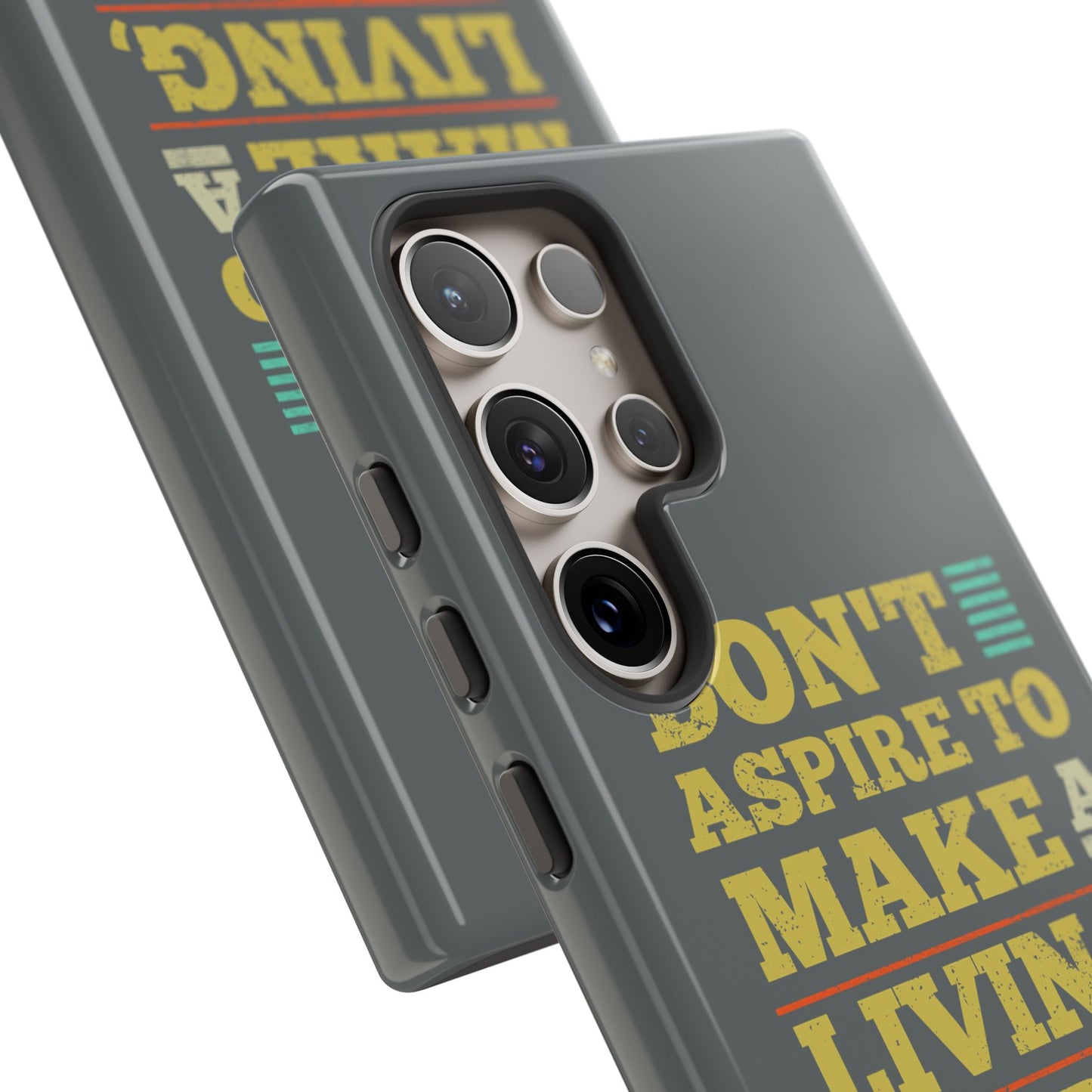 Aspire To Make Difference Text Design - Mobile Case