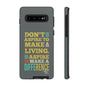 Aspire To Make Difference Text Design - Mobile Case