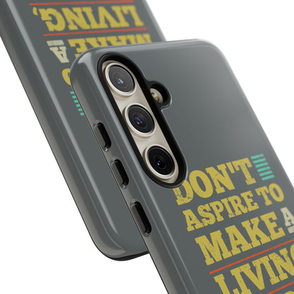 Aspire To Make Difference Text Design - Mobile Case