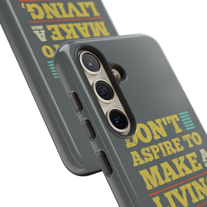 Aspire To Make Difference Text Design - Mobile Case