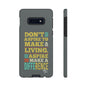 Aspire To Make Difference Text Design - Mobile Case