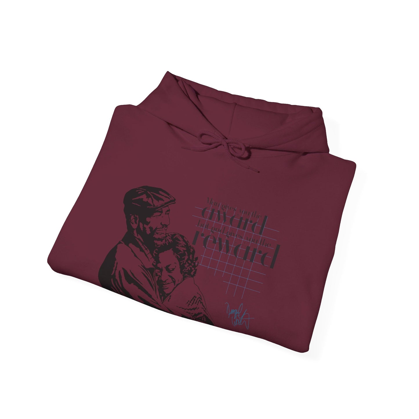 Unisex Award and Reward Wireframe Design Hoodie - Denzel Washington