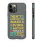 Aspire To Make Difference Text Design - Mobile Case