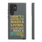 Aspire To Make Difference Text Design - Mobile Case