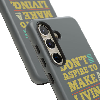 Aspire To Make Difference Text Design - Mobile Case