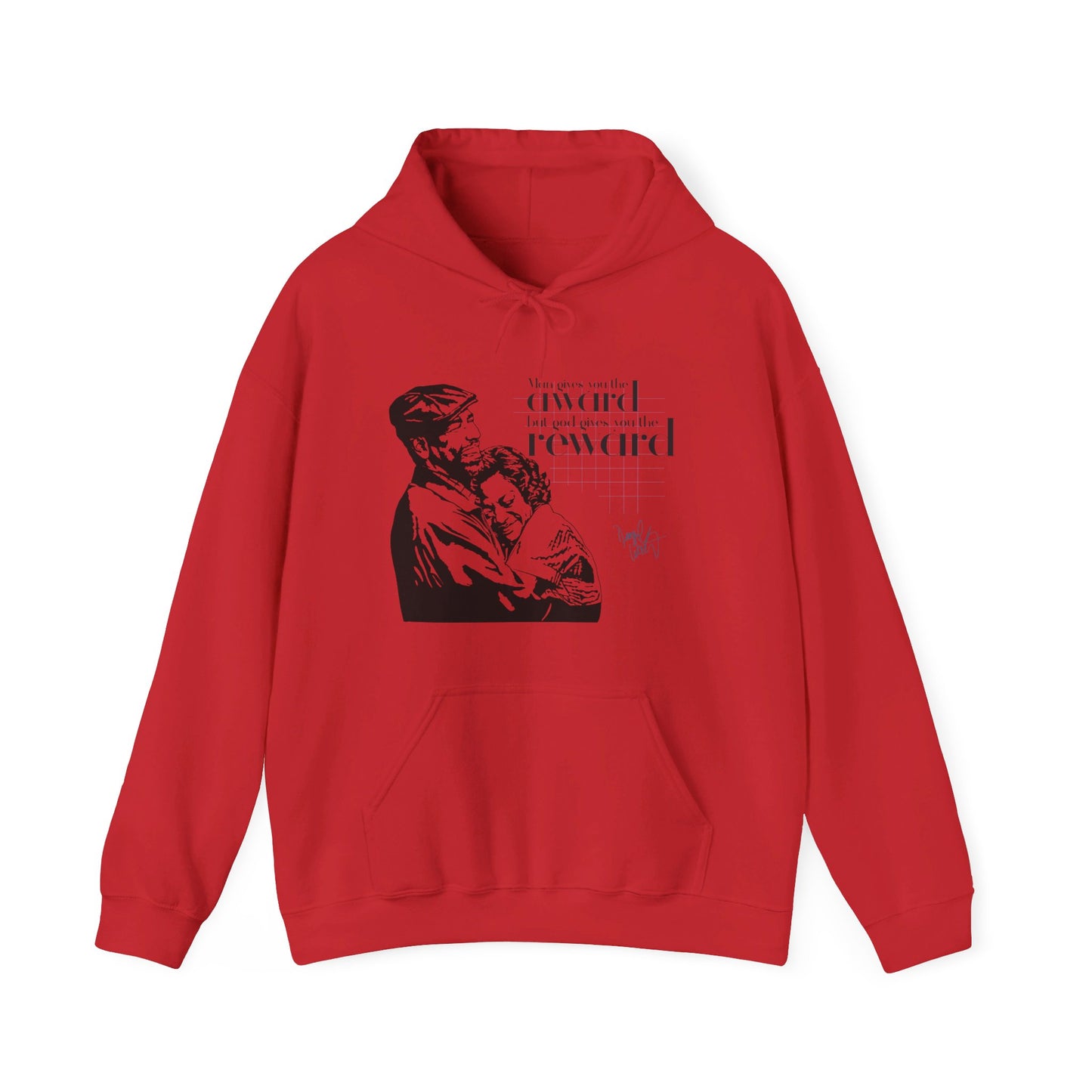 Unisex Award and Reward Wireframe Design Hoodie - Denzel Washington