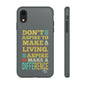 Aspire To Make Difference Text Design - Mobile Case